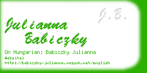 julianna babiczky business card